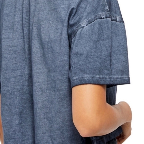 Free People Weekend Rush Button Up Top Navy - Picture 4 of 10